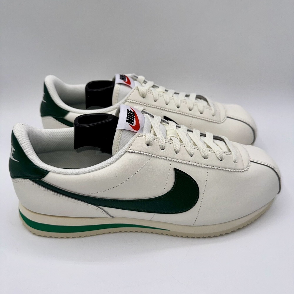 Nike Cortez Sneakers Men's Size 10.5 Women's Size 12 Gorge Green Leather White - Picture 5 of 14